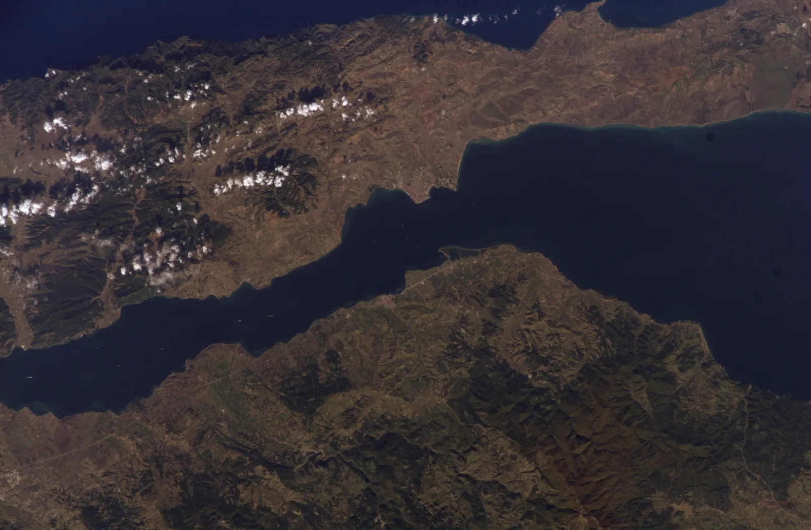 Die Dardanellen und die Halbinsel Gallipoli aus dem All
