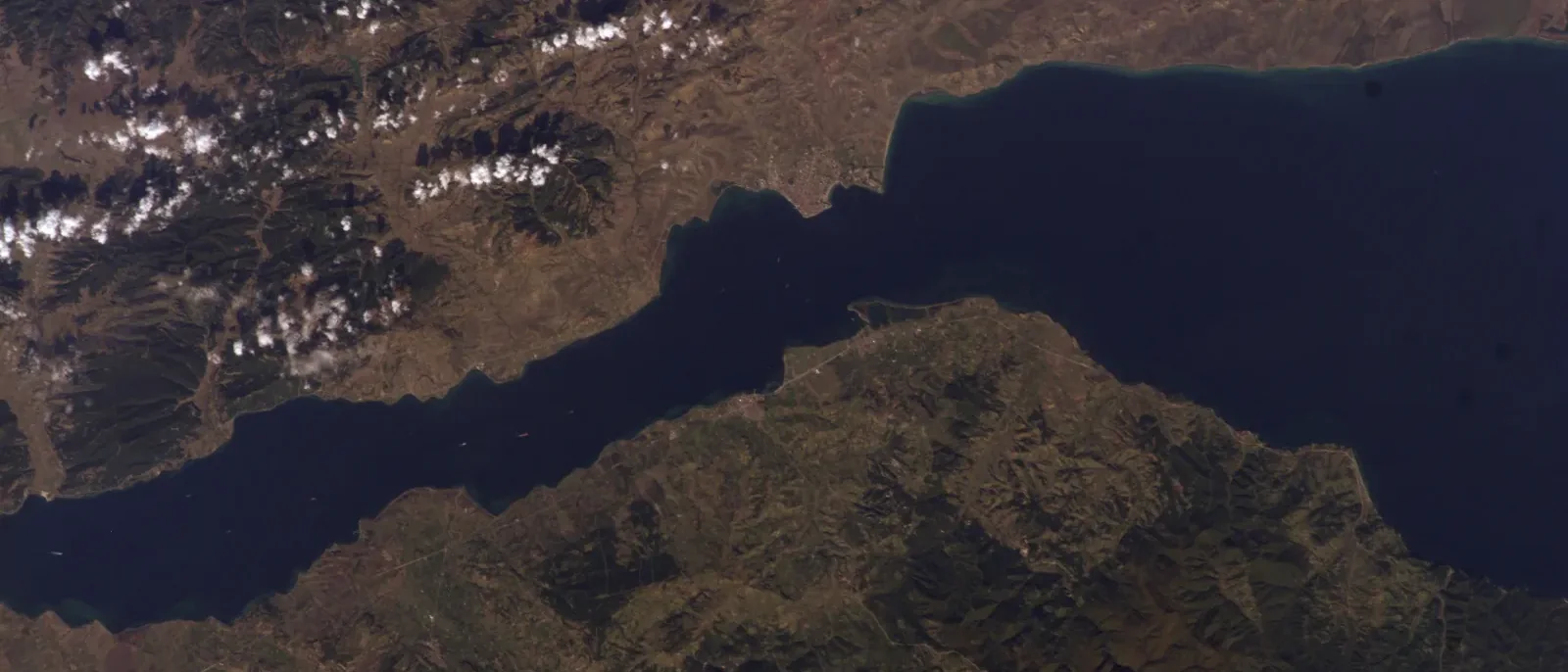 Die Dardanellen und die Halbinsel Gallipoli aus dem All